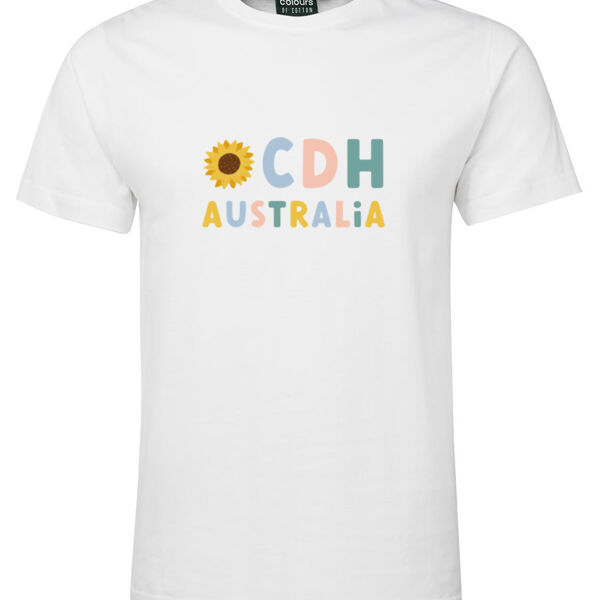 White CDH Australia T-Shirt with LH Sleeve Logo Thumbnail